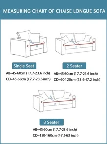 1入組提花織紋坐墊套,適用於家居客廳沙發套 - 藏蓝色 - 查看 4