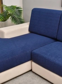 1入組提花織紋坐墊套,適用於家居客廳沙發套 - 藏蓝色 - 查看 3