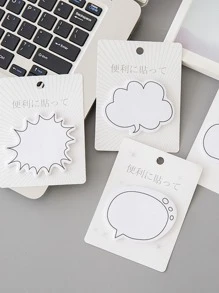 1pc Geometric Shaped Sticky Note - Light Grey - View 4