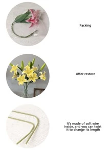 1入組塑料人造花現代婚禮假花家居裝飾