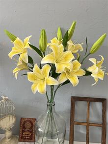 1入組塑料人造花現代婚禮假花家居裝飾