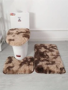 cái/bộ Thảm Tắm Tie Dye, Thảm Tắm Chống Trượt Polyester Hiện Đại Cho Phòng Tắm - Cà phê nâu - Xem 1