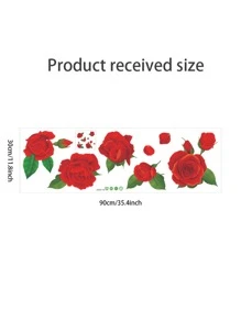 1入組PVC牆花卉圖案牆貼墻面裝飾 - 彩色 - 查看 6