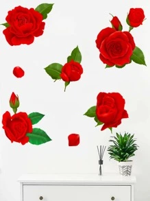 1入組PVC牆花卉圖案牆貼墻面裝飾 - 彩色 - 查看 4