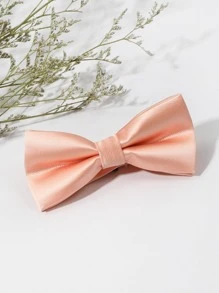 男士素色極簡領結 - 淺粉色 - 查看 4