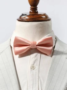 男士素色極簡領結 - 淺粉色 - 查看 1