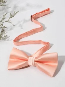 男士素色極簡領結 - 淺粉色 - 查看 3