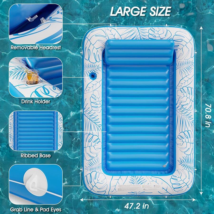 Inflatable Tanning Pool Lounger Float Jasonwell 4 in 1 Sun Tan Tub