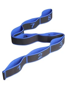 1pc Number Pattern Yoga Resistance Band - Blue - View 1