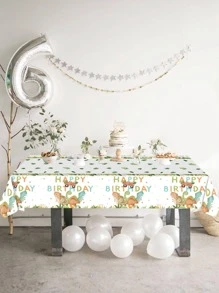 1 PC Hoạt Hình Họa Tiết Khủng Long Dùng Một Lần Khăn Trải Bàn PVC Chống Thấm Nước Khăn Trải Bàn Cho Bàn Ăn - Nhiều màu - Xem 1