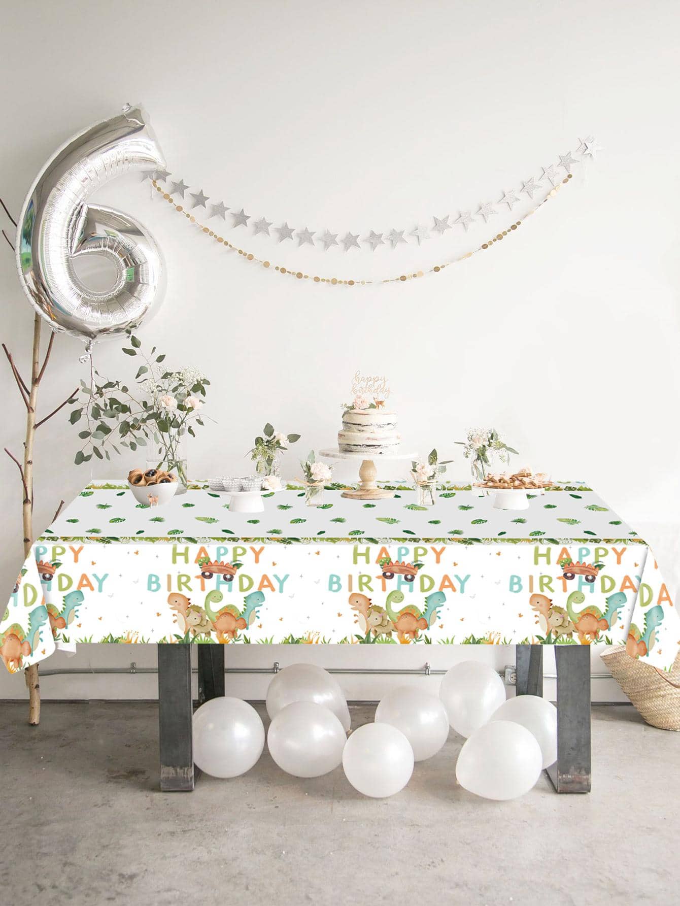 1 PC Hoạt Hình Họa Tiết Khủng Long Dùng Một Lần Khăn Trải Bàn PVC Chống Thấm Nước Khăn Trải Bàn Cho Bàn Ăn - Nhiều màu - Xem 1