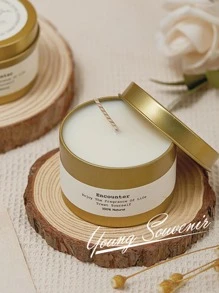 1支蠟蠟燭香味現代家居蠟燭婚禮派對 - 金色 - 查看 6