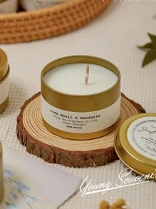 1支蠟蠟燭香味現代家居蠟燭婚禮派對 - 金色 - 查看 4