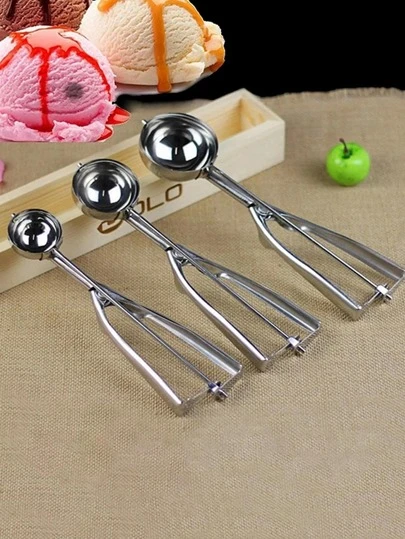 1 件不锈钢冰淇淋勺，款式随机，自助餐/餐饮冰淇淋勺，冰淇淋球勺