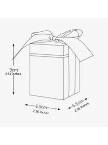 1pc Bow Decor Gift Box - Pink - View 4