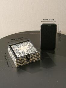 6 Cái/bộ Vuông Coaster, Hiện Đại Lá Tre Thiết Kế Cốc Coaster Cho Bàn Ăn Nhà Bếp - Nhiều màu - Xem 5