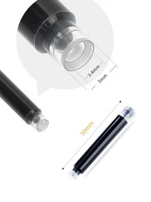 50 chiếc bút mực nhựa có đường kính lỗ 3,4mm Phụ kiện thay thế - màu đen - Xem 2