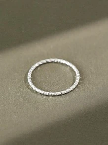 1 chiếc 2023 Thời trang mới Bạc Sterling 925 Thời trang Nhẫn mỏng cổ điển Trang sức nữ Nhẫn đeo tay Quà tặng tiệc tình yêu lãng mạn - Bạc - Xem 7