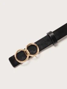 4pcs Women Round Buckle Fashion Belt For Daily Life Summer, School Fall, Autumn, Halloween - Multicolor - View 4