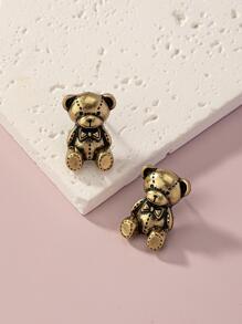 1 Đôi Thời Trang Hợp Kim Kẽm Hình Gấu Trang Trí Bông Tai Nữ Trang Trí Hàng Ngày - Nhiều màu - Xem 4