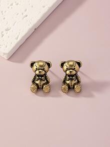 1 Đôi Thời Trang Hợp Kim Kẽm Hình Gấu Trang Trí Bông Tai Nữ Trang Trí Hàng Ngày - Nhiều màu - Xem 2