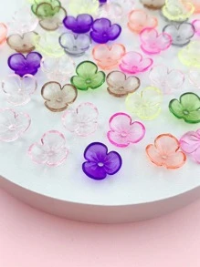 1pack Random Color Flower Design DIY Bead For Women For DIY Jewelry Making - Multicolor - View 2
