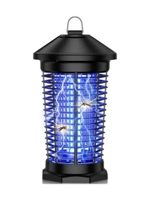 Mosquito Exterminator Outdoor And Indoor,Mosquito Exterminator,Flycatcher,4000V 18W High Power All Weather Flycatcher Electric Rechargeable Cordless Waterproof Mosquito Exterminator For Home, Patios, Camping And RV,USB Battery Powered - 藍色 - 查看 1
