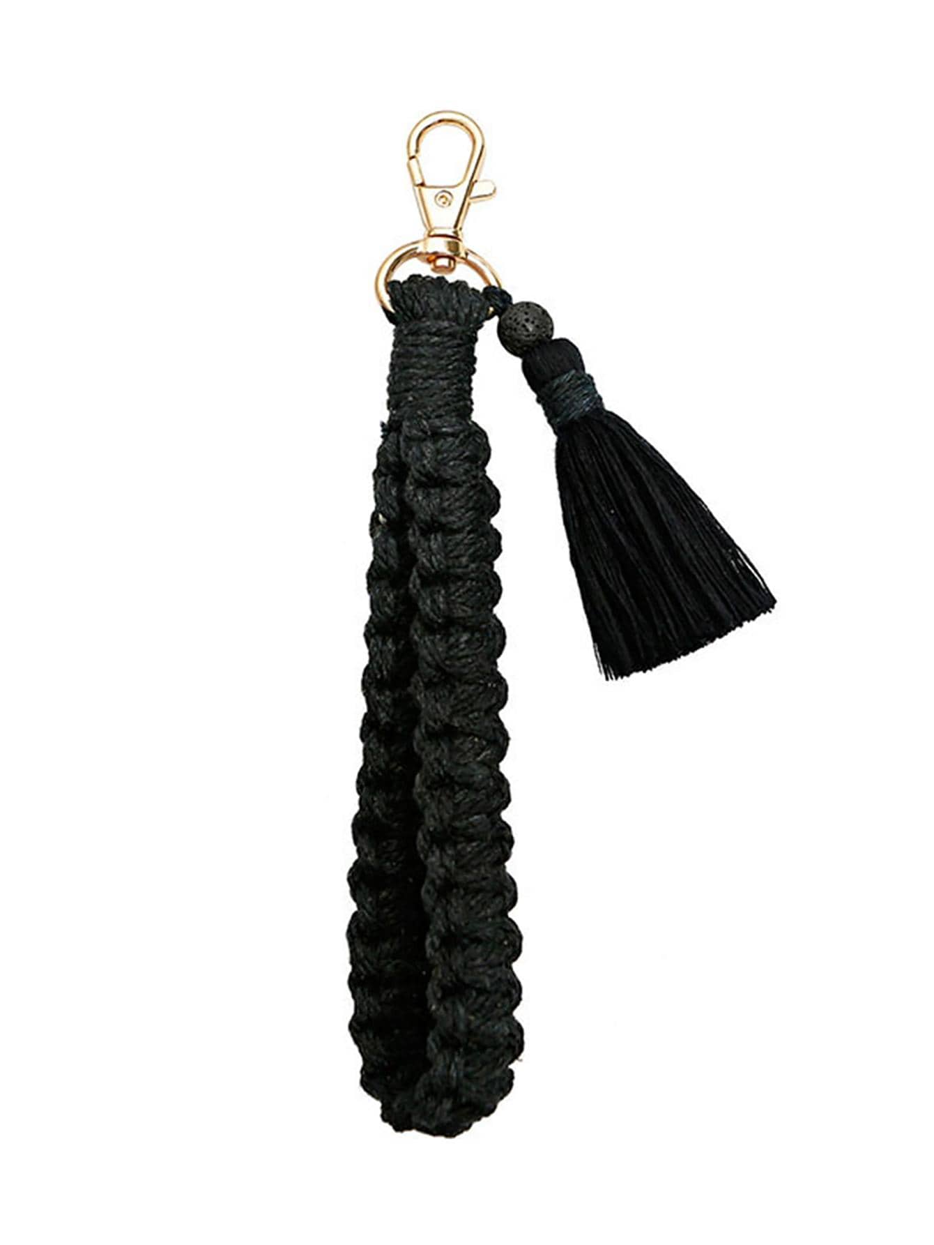 手工流蘇鑰匙扣,帶龍頭扣的波西米亞風格手鐲,鑰匙圈,包掛件魅力鑰匙扣