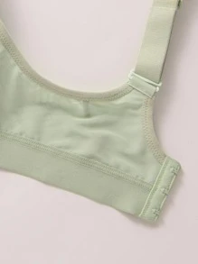 WINGSLOVE Solid Wireless Sports Bra - Mint Green - View 9