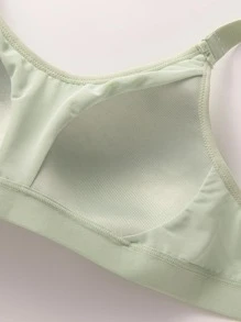 WINGSLOVE Solid Wireless Sports Bra - Mint Green - View 10