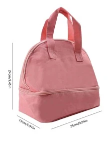 1個大容量菊花Bento袋，可重複使用的可愛手提午餐盒，適用於校園的青少年和工人，教室、食堂、返校季、不漏水的辦公室工作午餐袋，適用於旅行、學校、野餐、兒童保溫午餐袋，可重複使用的防漏午餐盒，雙層保溫保冷的辦公室、學校、旅行、露營用冷藏袋，女士午餐袋，兒童午餐袋，男士午餐袋，成人午餐袋，學校午餐袋，教師收納袋，教室收納袋，班級組織袋。 - 粉色 - 查看 6