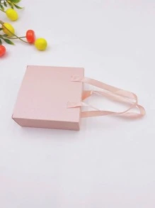 1入紙質珠寶盒,極簡實色珠寶收納盒,家居用品,情人節禮物