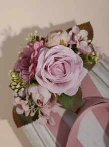 1pc Bride Bridesmaid Wrist Corsage, Suitable For Wedding, Party, Birthday And Other Occasions, Decor For Hand Valentine's Day Accessories - Multicolor - View 5