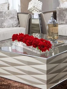 1入組矩形透明花容器現代PMMA花架、辦公室 - 無色 - 查看 9