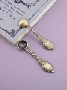 1pc Vintage Design Wax Seal Spoon Back To School,Back To School,School Supplies - Bronze - View 5