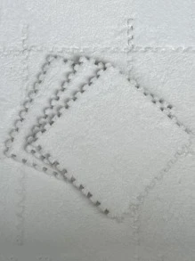 2 piezas Alfombra de dormitorio de peluche unicolor moderno poliéster para doméstico - Multicolor - Ver 4