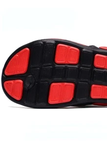 Men Two Tone Flip Flops, EVA Fashion Flip Flops - Black - View 3