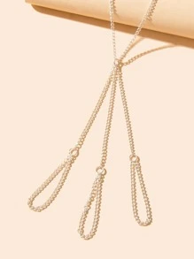 極簡連指手鏈 - 銀色 - 查看 3