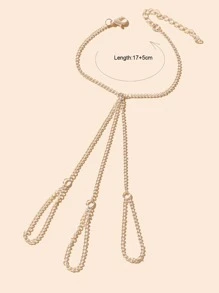 極簡連指手鏈 - 銀色 - 查看 2