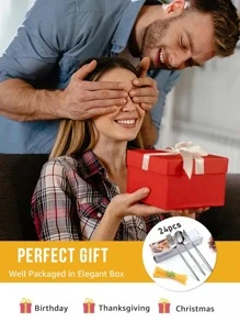 24pcs Stainless Steel Cutlery Set, Dinner Spoon & Fork & Knife Set For Party - Silver - View 7