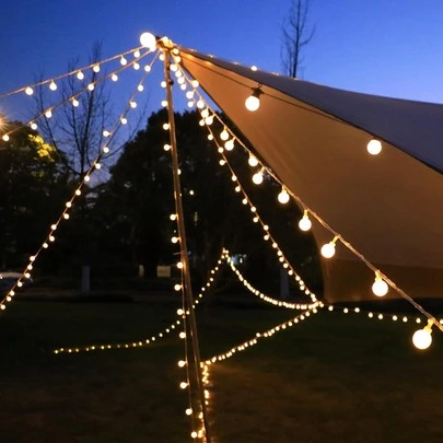 1入組20/40/80LED 3/6/10MPVC燈串浪漫燈泡裝飾可伸縮裝飾燈用於帳篷裝飾