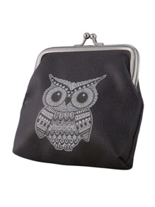 Fashion Women Ladies Wallet Cute Owl Pattern Lightweight Fashion For Anniversary For Birthday Gift For Gift White-Collar Workers For Male For Female For Women Wallet Mini Wallet Purse Wallet Coin Wallet - Black - View 5