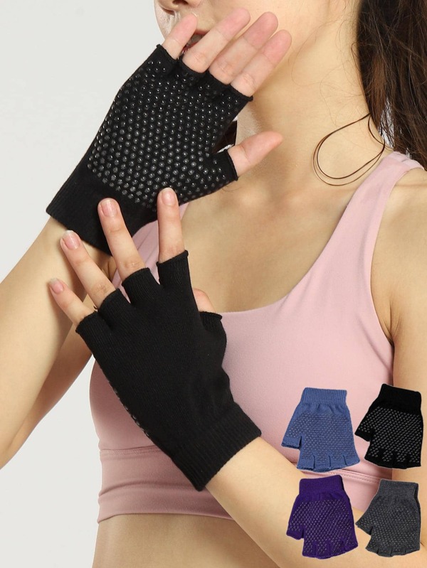 4pairs Anti-slip Sports Half-finger Gloves