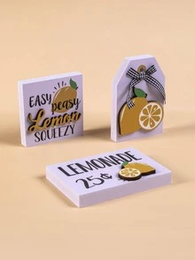 Mini Granja De Campo Estilo Limón De Verano, Decoración De Bandeja Multicapa, Adorno De Escritorio Artesanal De Pvc, 1 Juego - Multicolor - Ver 4