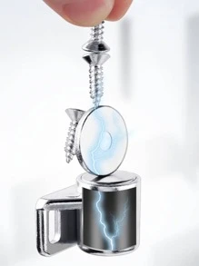 1入組磁鐵櫃門吸磁性家具門吸強力磁鐵鎖櫃 - 白色 - 查看 4