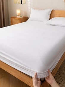 1入組素色床笠極簡面料多尺寸床笠 - 白色 - 查看 1
