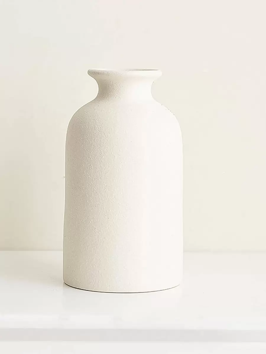 1 PC Simple Ceramic Vase Dining Table Decorations Wedding Decorations Nordic Home Living Room Decorations Vase,Home Decor,Flower Vase,Centerpiece,Table Decor Glass Vase - White - View 1