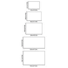 1 pieza Alfombra del piso unicolor felpa rectángulo moderno acrílico multi-tamaño anti deslizante para casa - Blanco - Ver 2