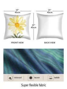 4 Hoa & Chữ Đồ Họa Đệm, Vải Dệt Sáng Tạo Trang Trí Vỏ Gối Cho Gia Đình - Nhiều màu - Xem 5