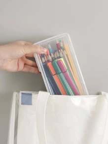 1入組透明鉛筆盒 - 無色 - 查看 5